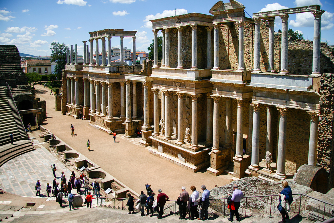 Teatro romano de Mérida, la ruta de la Plata